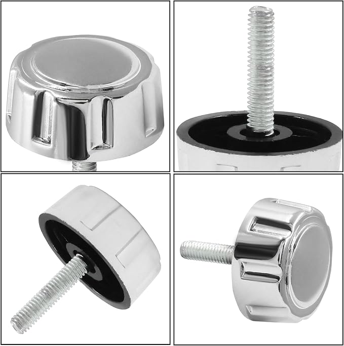 Fishing Reel Handle Screw Caps,Black Fishing Reel Handle Nut, Fishing Spining Reel Knob Screw for Handle Grip