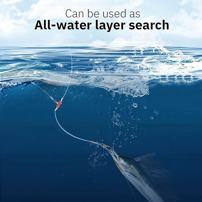 YOTO Fishing Leaders,Saltwater Tackle Rig with Swivels Snap, High-Strength Fishing Wire Gear Equipment for Lures Bait Or Hooks,1Arm and 2Arm