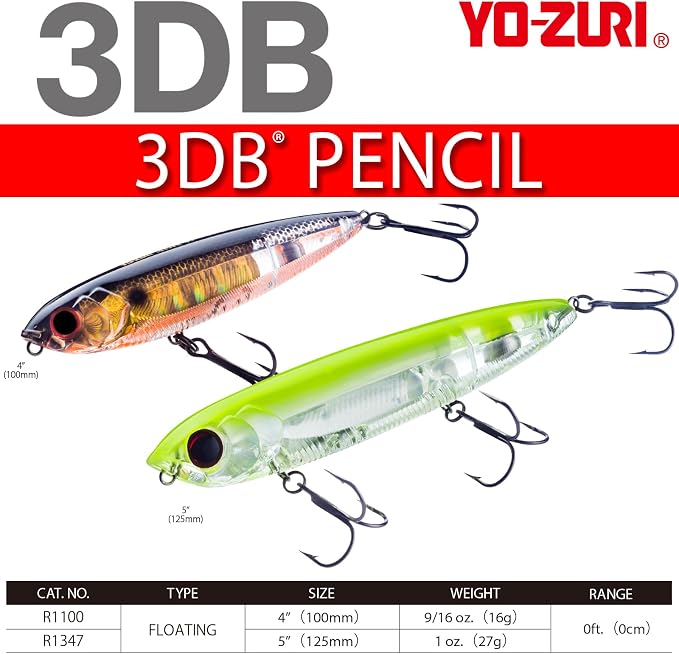 Yo-Zuri 3DB Pencil Floating Lure