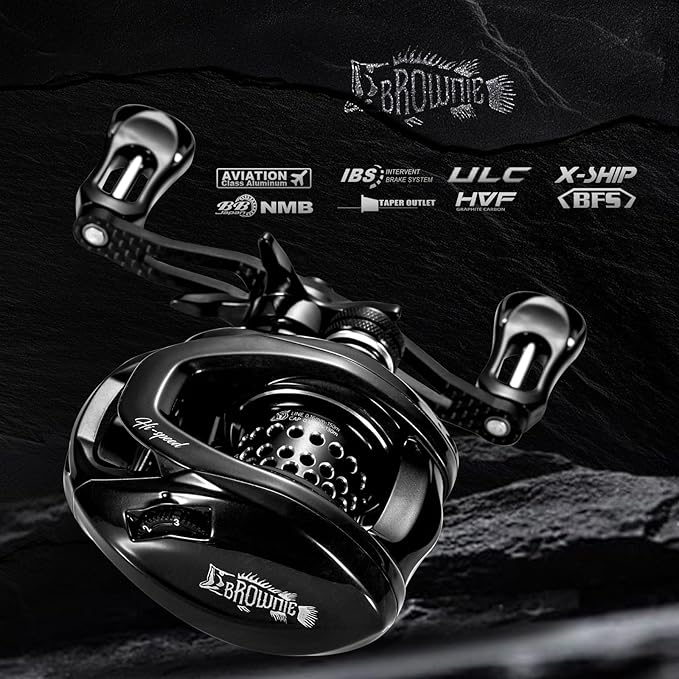 BMC100 BFS Reel 5.29oz Ultralight Baitcaster Reels with Drag Clicker 8.1:1 High Speed 11LB Drag Power 11+1BB Baitcasting Reel Super Smooth Bait Finesse System Carbon Fishing Reel Low Profile