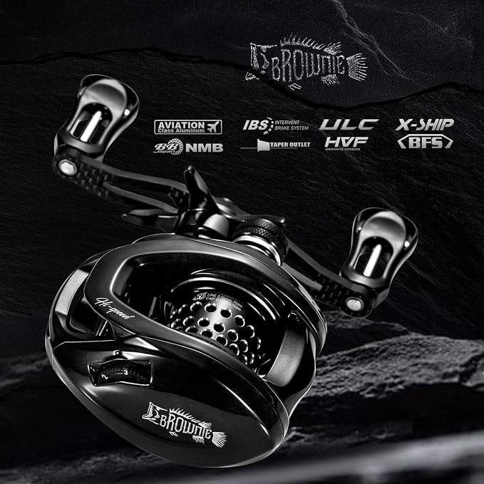 BMC100 BFS Reel 5.29oz Ultralight Baitcaster Reels with Drag Clicker 8.1:1 High Speed 11LB Drag Power 11+1BB Baitcasting Reel Super Smooth Bait Finesse System Carbon Fishing Reel Low Profile