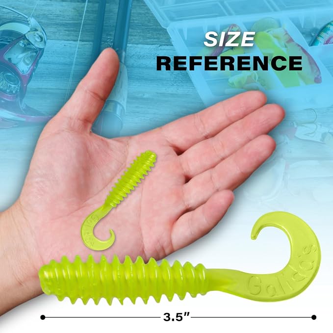 Galida's Grubz Soft Plastic Fish Bait Lures for Fishing | Fishing Bait Lure with Deep Ribs | Great for Beginners and Advanced Fishermen