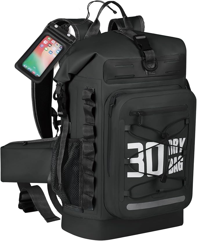 MORXPLOR Dry Bag Waterproof,5L/10L/20L/30L/40L/55L Roll Top Dry Bag Backpack with WaterProof Phone Case for Swim,Kayak
