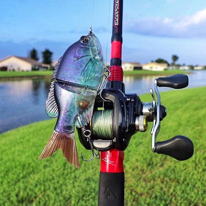TRUSCEND Swimmax Easy Catch Fishing Lures with BKK Hooks, Wiggling, Vibrating, Rattling and Gurgling for More Bite, Heavy-Duty Dyneema Fiber Jointed Swimbaits for Bass, Trout, Walleye, Crappie, Pike