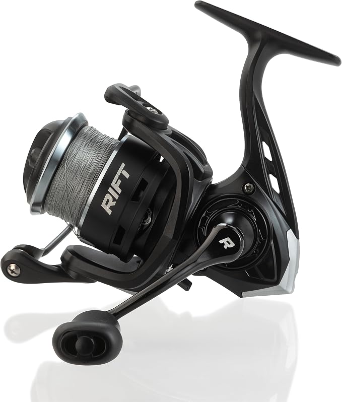 RIFT Chasm Spinning Reel, Carbon Disc Drag System, 5.2:1 Gear Ratio, 7+1 Stainless Steel Ball Bearings, CNC Aluminum Spool, Knurled Spool Center, Ambidextrous