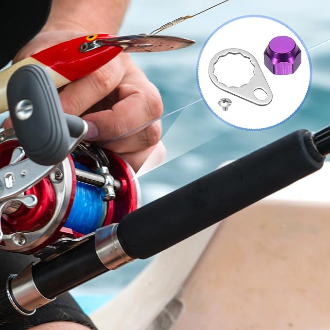 Fishing Reel Screw Nut Caps, Right Handle Knob Locking Plate Nut Replacement Parts