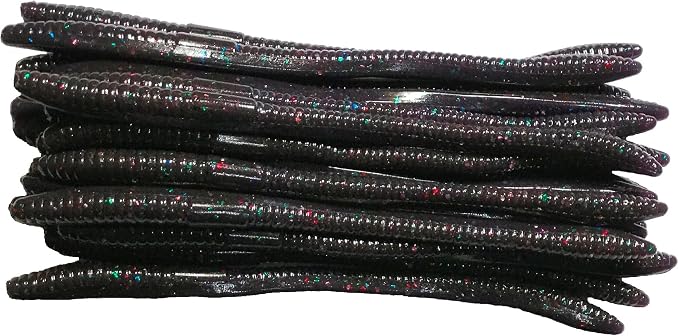 20 Pcs 5" Finesse Trick Worm (Scent, Float) Soft Plastic Bait for Bass Fishing