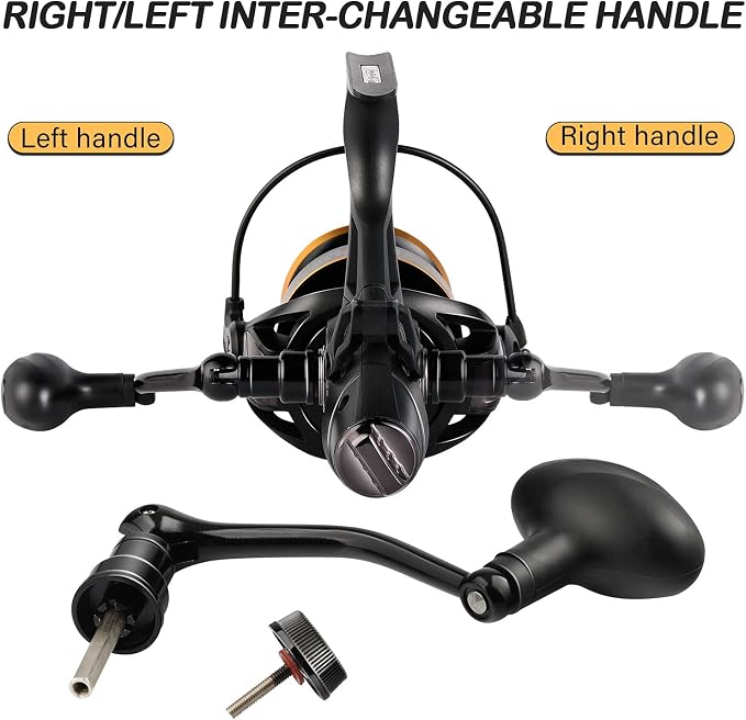 Sougayilang Bait Feeder Spinning Reels,33Lbs Drag Carp Fishing Reel Front and Rear Drag System, Freshwater Fishing Reel for Live Liner Bait Fishing for Catfish Fishing