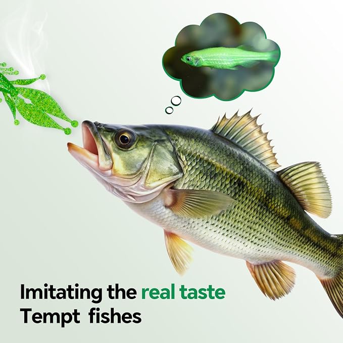 Clearance Bionics-Designed Durable Soft Plastic Fishing Lures Kit with Bonus Accessories, 3/4/5/6 Inch, 9-Type Lifelike Swimbaits in One Gear Set Included Tackle Box for Bass