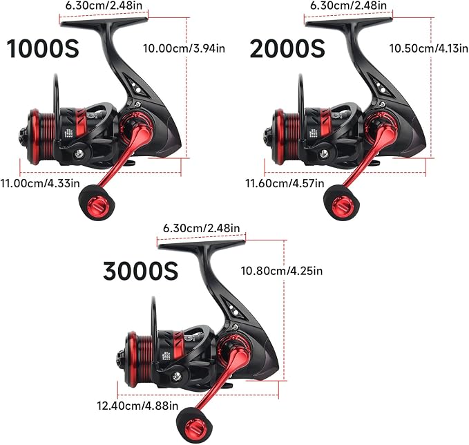 HAUT TON DY Fishing Reel, Saltwater Freshwater Spinning Reel, 33LBs Max Drag, 3+1 Ball Bearings, 5.2:1High Speed Gear Ratio, Spinning Fishing Reels