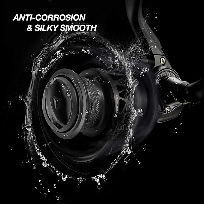 Piscifun Carbon X Spinning Reels, Light to 5.1oz, Carbon Frame and Rotor, 33LBs Max Drag, 10+1 Shielded BB, 5.2:1/6.2:1 High Speed Gear Ratio, Smooth Powerful Saltwater Freshwater Spinning Reel