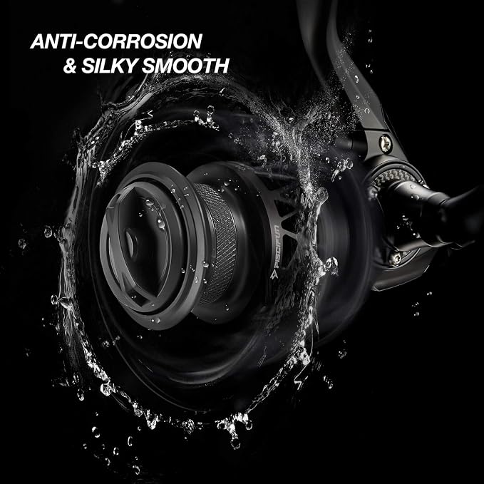 Piscifun Carbon X Spinning Reels, Light to 5.1oz, Carbon Frame and Rotor, 33LBs Max Drag, 10+1 Shielded BB, 5.2:1/6.2:1 High Speed Gear Ratio, Smooth Powerful Saltwater Freshwater Spinning Reel