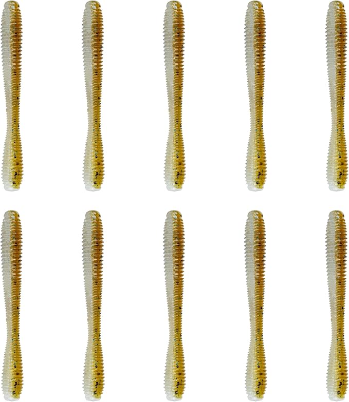 6th Sense – Bounce Worm Bass Fishing Lure Soft Plastic Worm for Wacky Neko Drop Shot Texas Rig