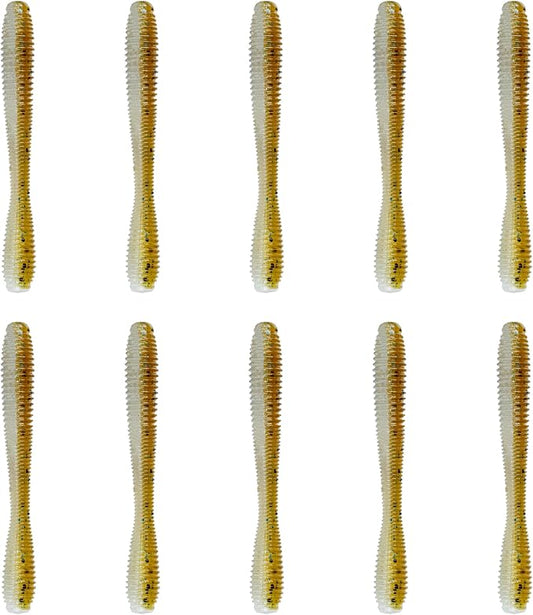 6th Sense – Bounce Worm Bass Fishing Lure Soft Plastic Worm for Wacky Neko Drop Shot Texas Rig