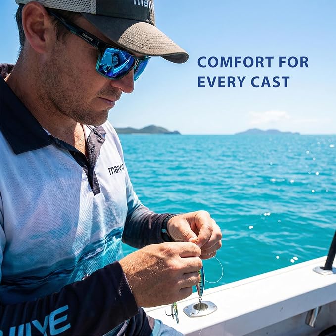 maivnz Floating Polarized Fishing Sunglasses for Men Women, Unsinkable UV400 Sports Glasses for Kayaking, Boating & Surfing