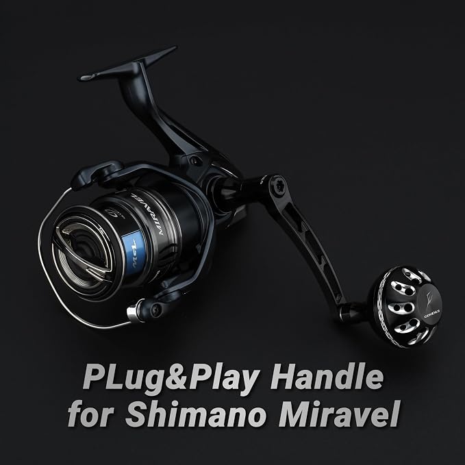 GOMEXUS Power Handle for Shimano Stradic FL FM Stella Vanford Vanquish Nasci Twinpower 1000-5000 Spinning Reel Replacement Crank