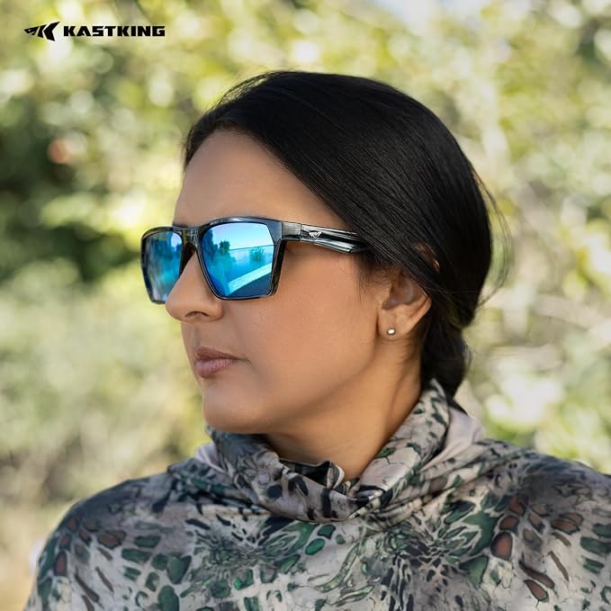 KastKing Beartrap Polarized Sports Fishing Sunglasses, With PuriVex Protective Lens Coating, Square Frame Design, Men Women