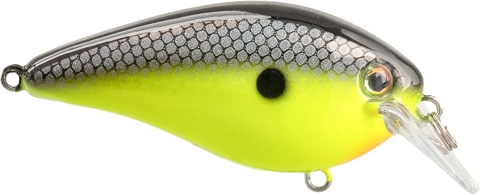 Strike King (HCKVD1.5E-432) KVD Elite 1.5 Squarebill, Shallow-Running Crankbait, Silent Hunting Action, 3/8-Ounce, Dives 3 to 6-Feet, Size 4 Mustad Triple Grip Treble Hooks, Chartreuse Baitfish