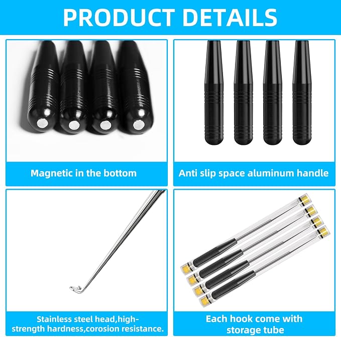 Fish Hook Remover Tool,Fishing Hook Quick Removal Device,Fishing Gear Security Extractor Equipment Kits for Adult,Hook Extractor Accessories Tools with Storage Tube,4Pcs