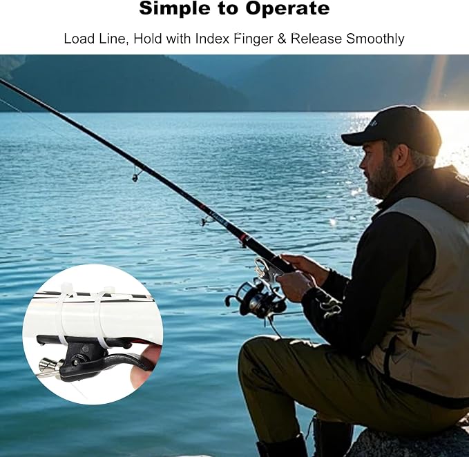 Breakaway Cannon Casting Trigger Bait Launcher Surf Fishing Cast Aid for Beach Rods and Poles Spinning Reel Surf Gear Accessories Finger Protector Extender