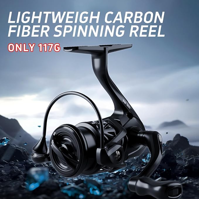 PN Ultralight Carbon Fiber Frame Spinning Reel, Saltwater/Freshwater Fishing Reel