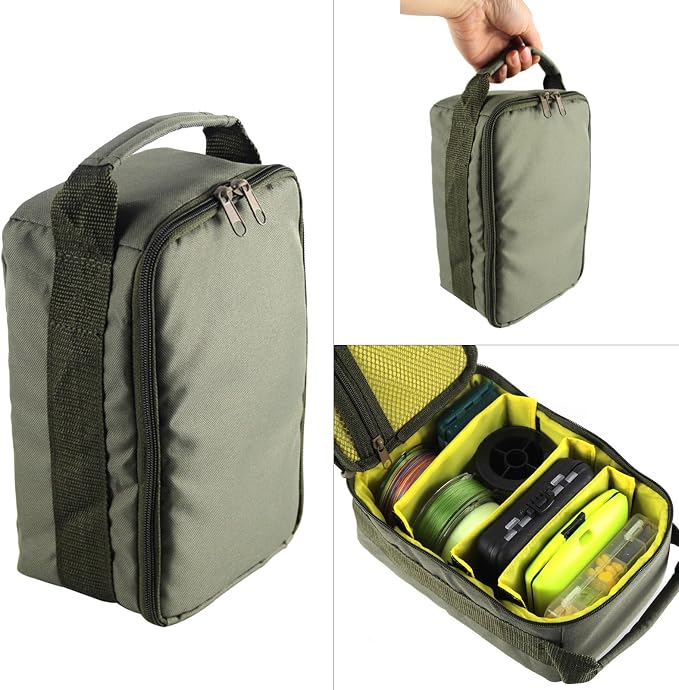 Fishing Reel Bag, Waterproof Fishing Tackle Bag Fishing Reel Gear Organizers Reel Storage Case Fishing Reel Gear Carry
