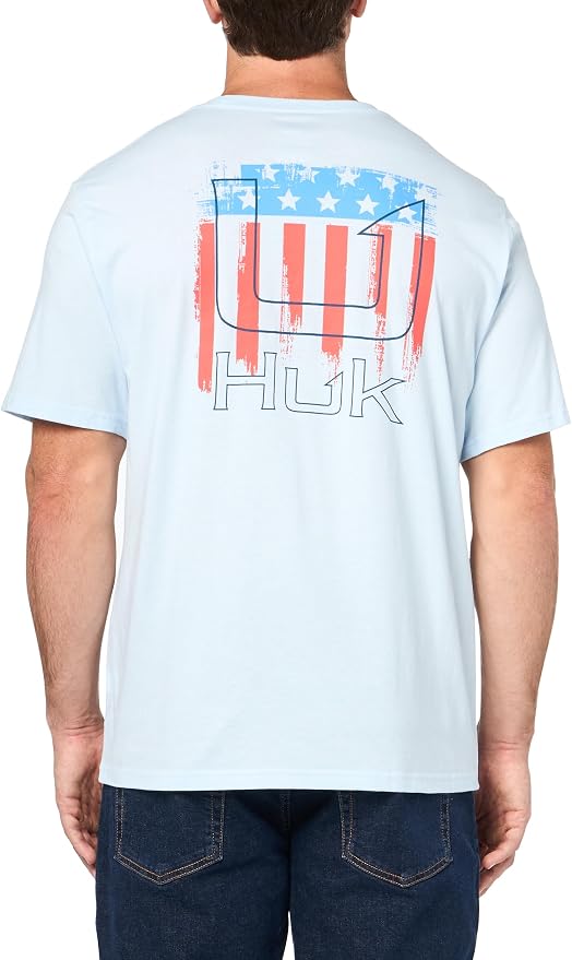 HUK Mens Fishing Graphic Tee, Performance Short Sleeve, Quick-Dry