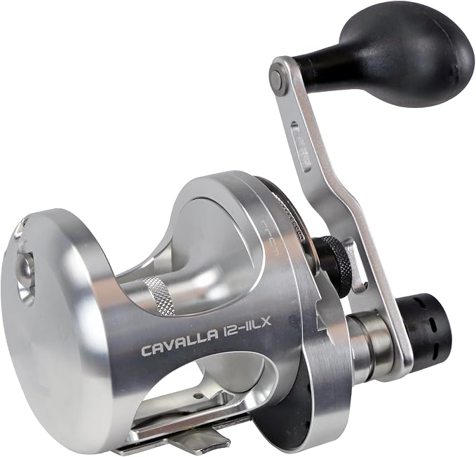 Okuma Cavalla 2-Speed Lever Drag Reel - Machined Aluminum Frame, Carbonite Drag System, Corrosion Resistant Saltwater Fishing Reel