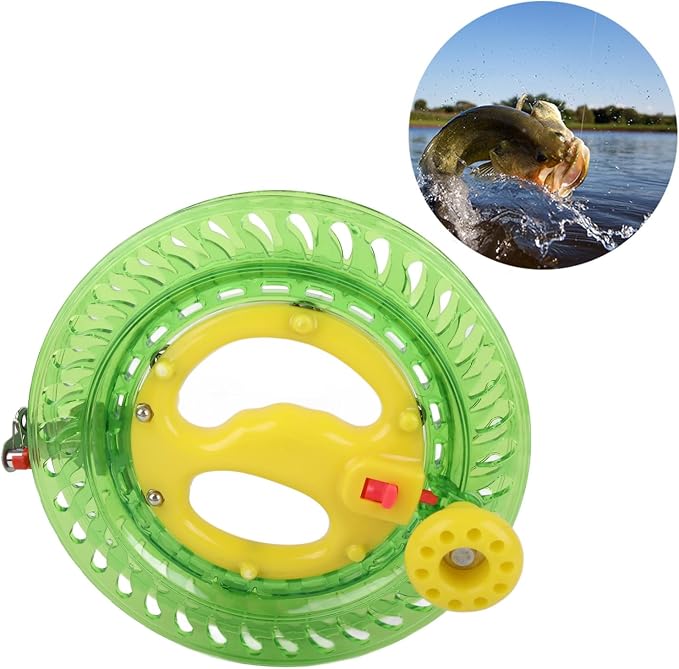 Dilwe Fishing Line Reel, ABS Multifunction Sea Fishing Wheel Hand Wire Wrapping Fly Line Fishing Reel Accessory