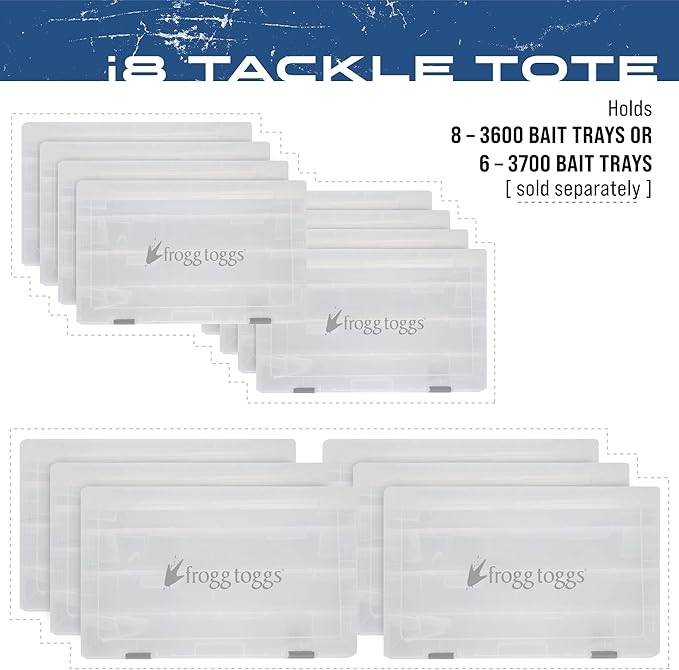 FROGG TOGGS Fishing Tray Tote, Secures Organizes and Protects Tackle Trays