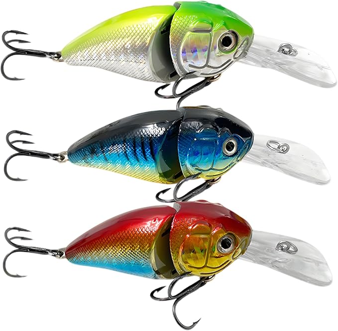 Keenjorika Fishing Lures Multi Jointed Fish Fishing Kits, Slow-Sinking Lifelike Segmented Swimbait Crankbaits, Realistic Swimming Action for Bass, Trout, Pike & Walleye, Freshwater and Saltwater