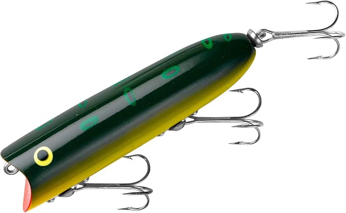 Heddon Lucky 13 Topwater Fishing Lure with Chugging/Popping Action, 3 3/4 Inch, 5/8 Ounce Heddon Lucky 13 Topwater Fishing Lure with Chugging/Popping Action, 3 3/4 Inch, 5/8 Ounce