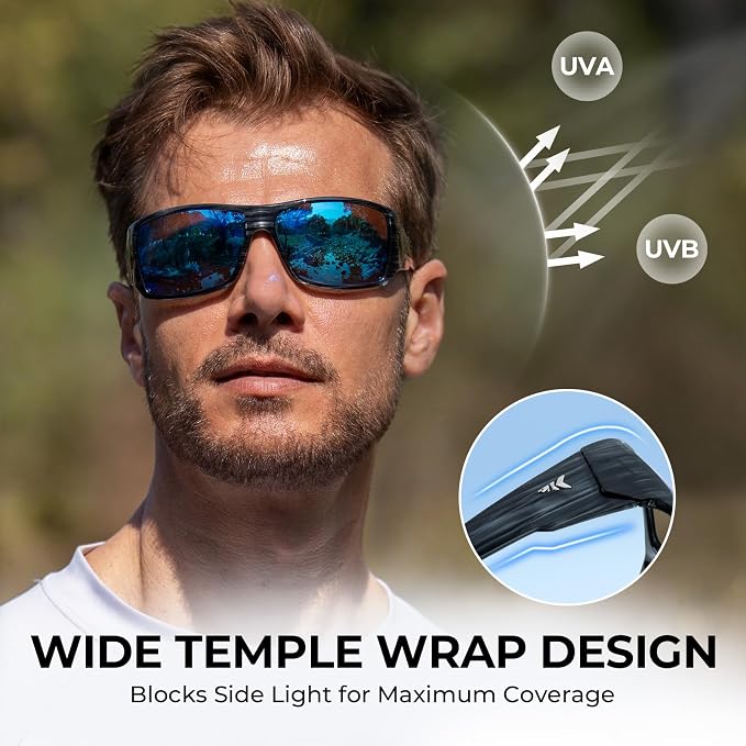 KastKing Iditarod Polarized Sport Sunglasses,PuriVex Protective Lens Coating Fishing Sunglasses For Driving Cycling Running
