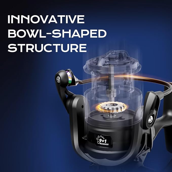 Handing M1 Pro Saltwater Spinning Reel, Freshwater & Saltwater Fishing Reel, Sealed Water-Resistant Design, Up to 33 lbs Max Drag Power, CNC Aluminum Spool & Handle, 9+1 Stainless Steel Bearings