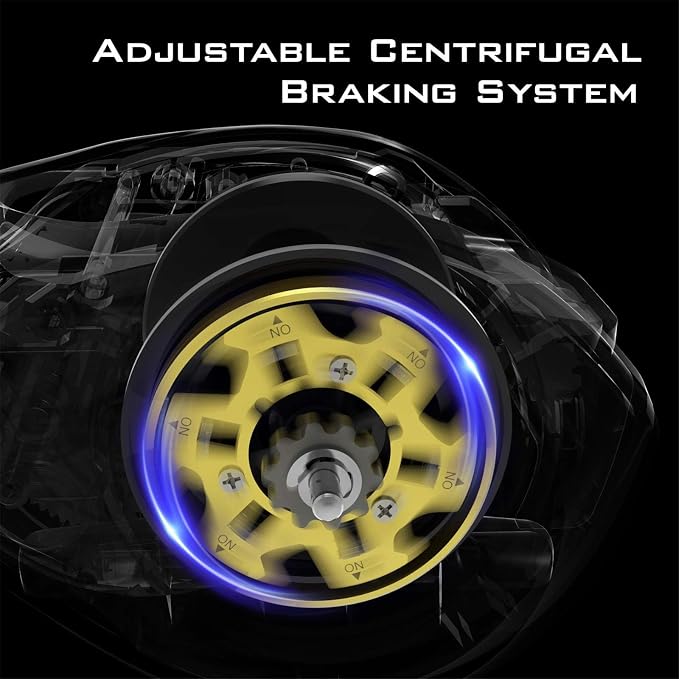 KastKing Kapstan Elite 300 Baitcasting Fishing Reel, Low Profile, Large Capacity Casting Reel, Graphite Frame, 35 lbs. Drag 5.4:1 Ratio, 8+1 Double Shielded/SS BB Centrifugal Braking