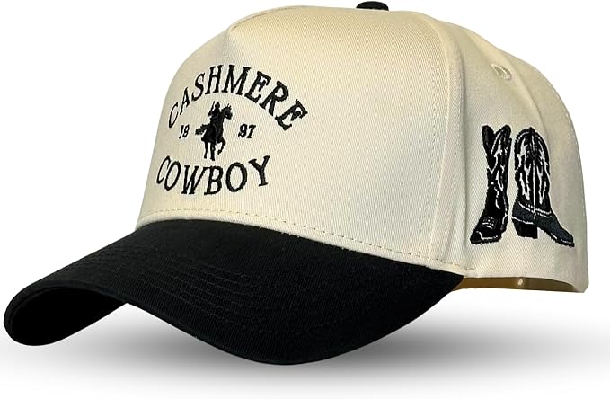 Vintage Western Trucker Hat | Men & Women | Country Cute Caps for Cowgirls Cowboys | Camo Denim Embroidered Cotton | Snapback