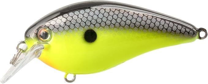 Strike King (HCKVD1.5E-432) KVD Elite 1.5 Squarebill, Shallow-Running Crankbait, Silent Hunting Action, 3/8-Ounce, Dives 3 to 6-Feet, Size 4 Mustad Triple Grip Treble Hooks, Chartreuse Baitfish