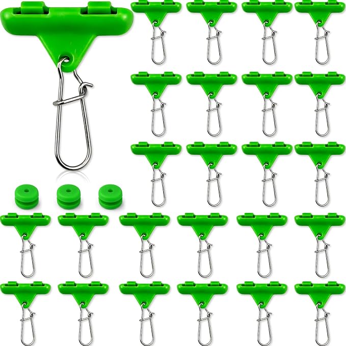 Sinker Slides for Fishing with Weight Bumpers, No Twist Sinker Slide, Clip-On Sinker Slider for Easy Weight Change, Protect Line & Knot Swivels Snaps, Ideal for Catfish Carolina Rig