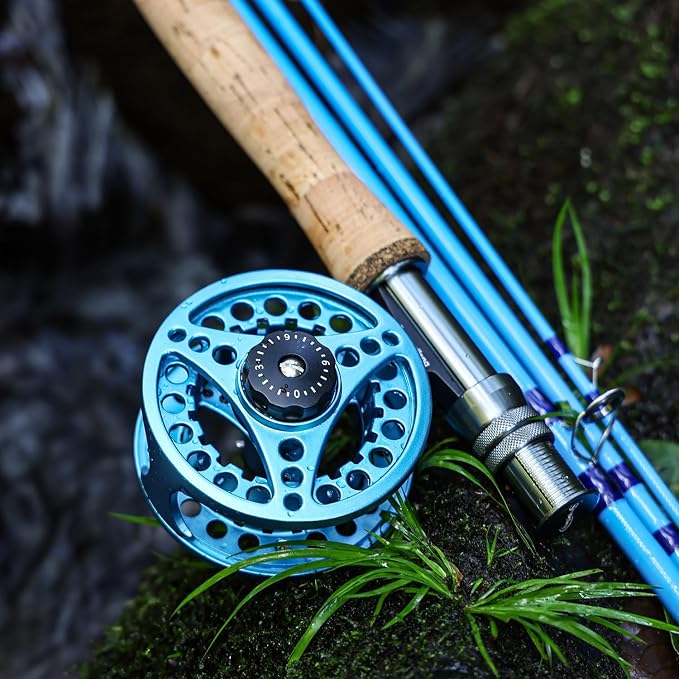 Sougayilang Fly Fishing Reel, Die Cast Aluminum Fly Reel, 5/6, 7/8, Weight Saltwater Fly Reels, 5/6, 7/8, Weight Saltwater Fly Reels