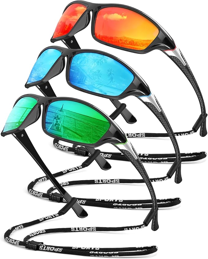 Polarized Sunglasses Men Sports Sunglasses for Men UV400 Sunglasses for Driving Golf Cycling Fishing Running