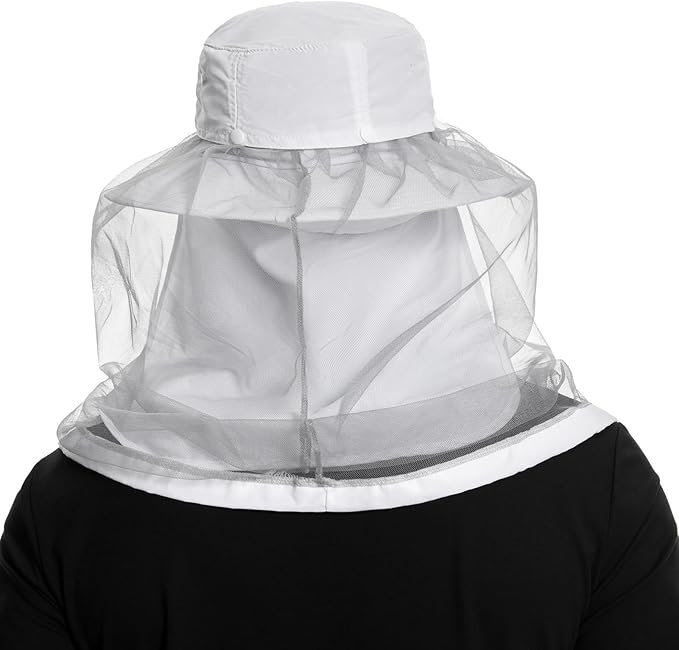 BASSDASH UPF 50+ Mosquito Sun Hat with Hidden Head Net and Neck Flap for Men Women Outdoor Fishing Hiking Camping