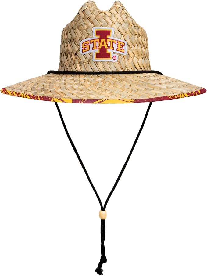 FOCO Men's NCAA College Team Logo Floral Straw Sun Hat