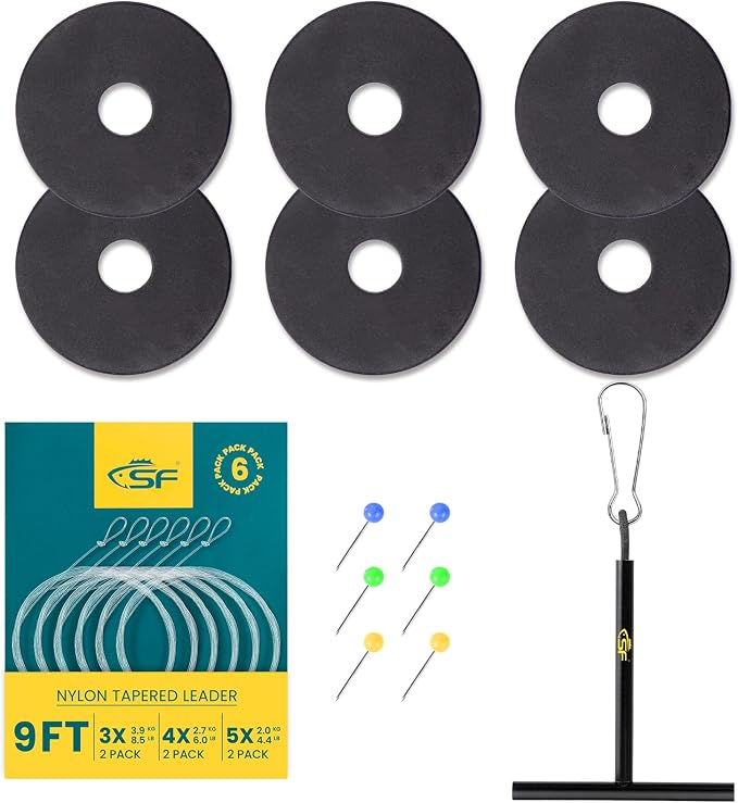 SF Pre-Tied Loop Fly Fishing Tapered Leader Nylon Clear Trout Freshwater Saltwater Bonefish Permit Bass Salmon Steelhead 7.5FT 9FT 10FT 12FT 15FT 0X 1X 2X 3X 4X 5X 6X 7X