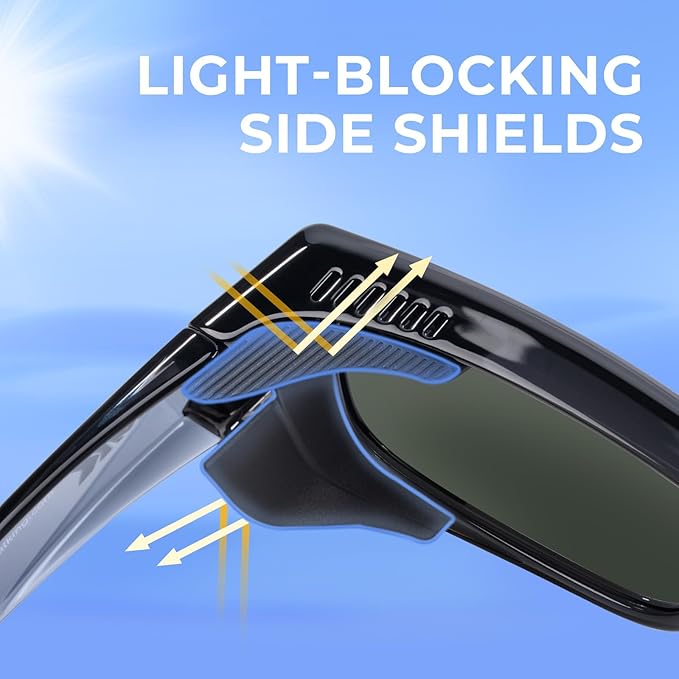 KastKing Comal Fit-Over Polarized Sports Sunglasses With PuriVex Protective Lens Coating, Fishing Driving, UV400, Men Women