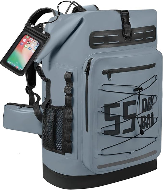 MORXPLOR Dry Bag Waterproof,5L/10L/20L/30L/40L/55L Roll Top Dry Bag Backpack with WaterProof Phone Case for Swim,Kayak