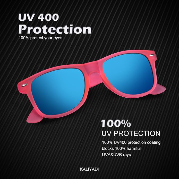 KALIYADI Polarized Sunglasses for Men and Women Matte Finish Sun glasses Color Mirror Lens UV Blocking (3 Pack)