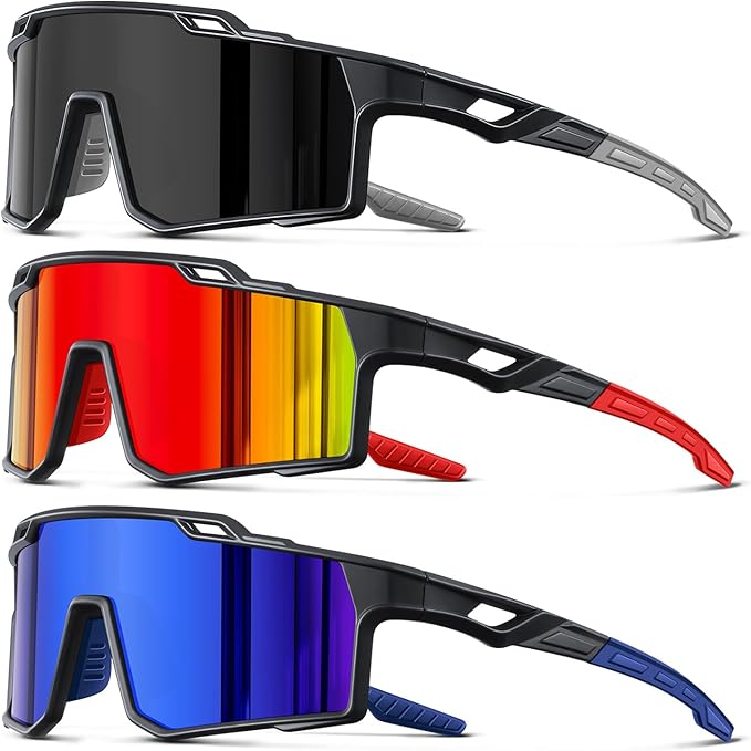 Polarized Sport Sunglasses Men Cycling Driving Fishing UV Protection Sun Glasses Lightweight Big Frame Mountain Bike Goggles