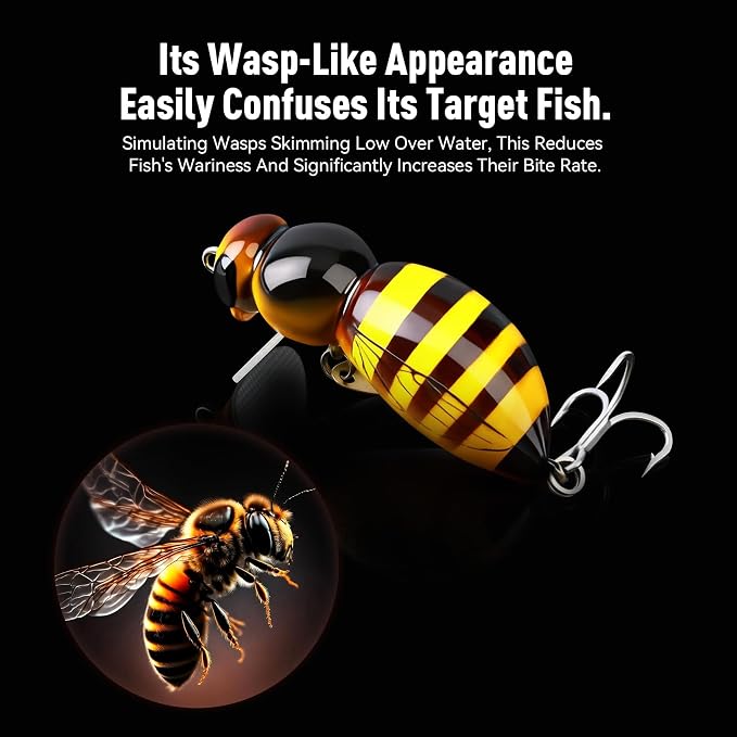 KINGDOM 3PCS Topwater Fishing Lures for Bass Whopper Popper Fishing Lure for Bass Catfish Pike Perch Floating Pencil Bait with Propeller Tail Freshwater/Saltwater