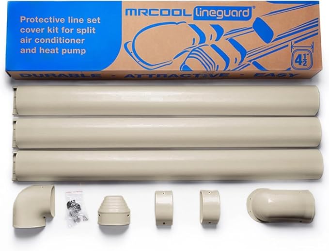 MRCOOL LineGuard Line Set Outdoor Cover for Ductless Mini Split System, Protection from Wind, Rain and Extreme Temperatures, Tan