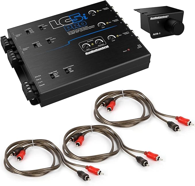 AccuBASS 5-Ch Line Out Converter Kit - LC5iPro Processor and (3) 3ft. Oxygen Free RCA Cables - Upgrade Your Factory Audio System